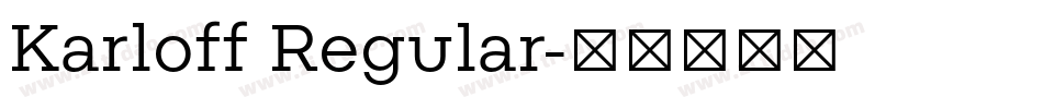 Karloff Regular字体转换